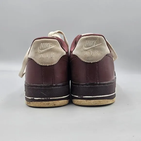Nike Men's Size 10.5 US Air Force 1 Low Burgundy Sneakers 2010 READ 315122-603