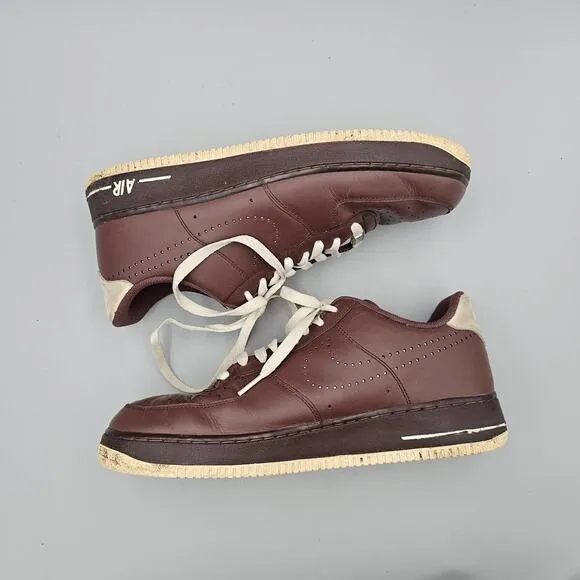 Nike Men's Size 10.5 US Air Force 1 Low Burgundy Sneakers 2010 READ 315122-603