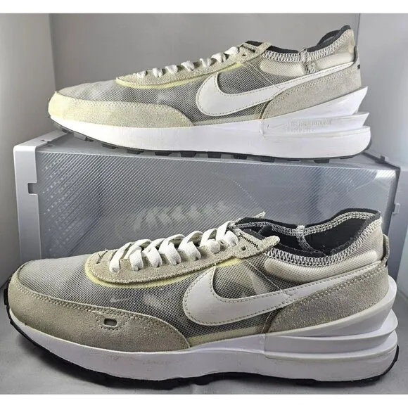Nike Men's  Waffle One Summit White/Lite Grey/ Black Running Sneakers Size 9.5