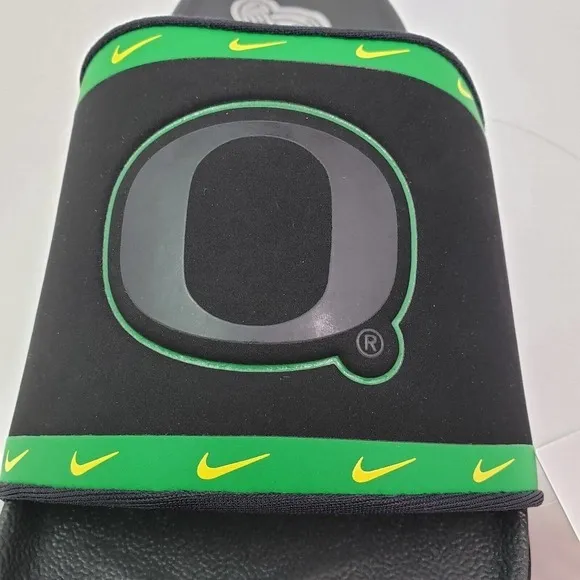 Nike Offcourt NCAA Oregon Ducks Mens Size 8 Black Green Slide Sandals DD0538-001