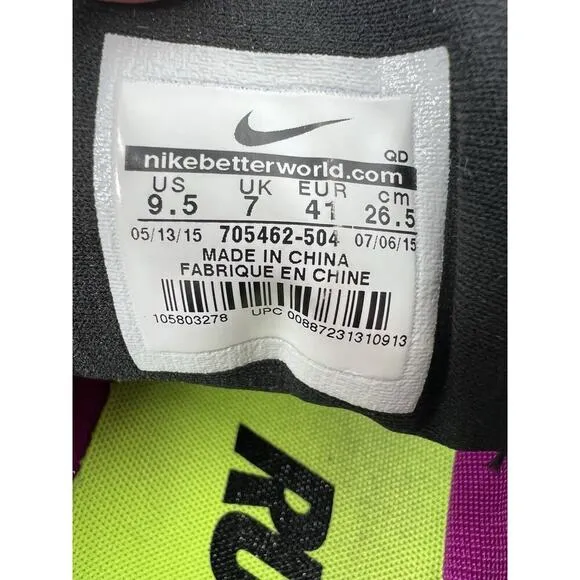 Nike Purple Sneakers Lunar Tempo Running Athletic Women’s Size 9.5