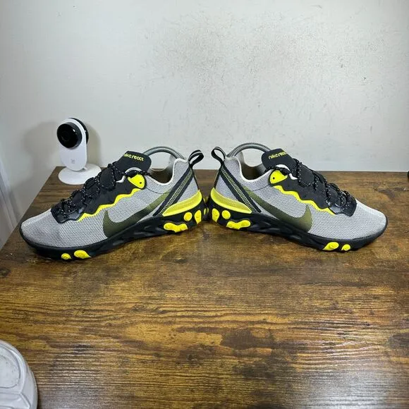 Nike React Element 55 Dynamic Yellow CK1686-001‎ Shoes Sneakers Men's Size 8