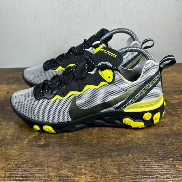 Nike React Element 55 Dynamic Yellow CK1686-001‎ Shoes Sneakers Men's Size 8