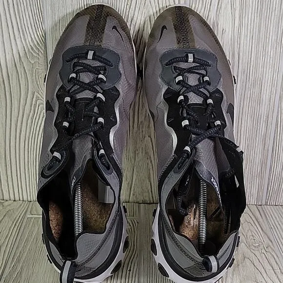 Nike React Element 87 Anthracite Black White Athletic Sneakers Mens Size 14