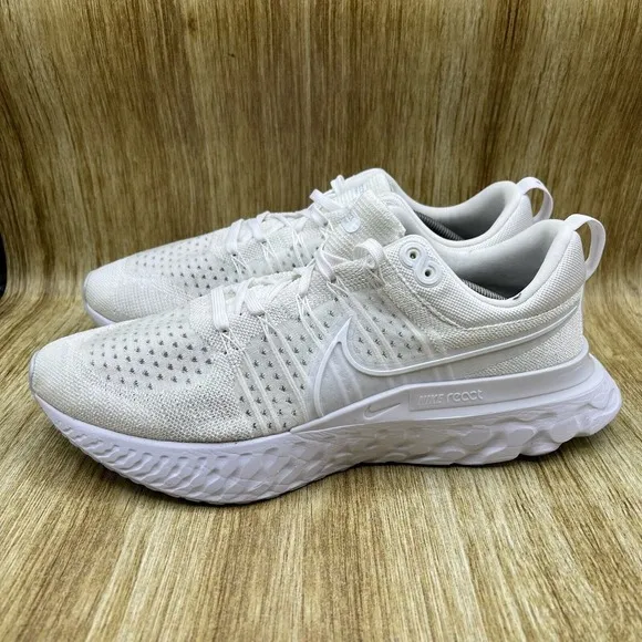 Nike React Infinity Run Flyknit 2 Men's Size 13 Sneakers Shoes White CT2357-103