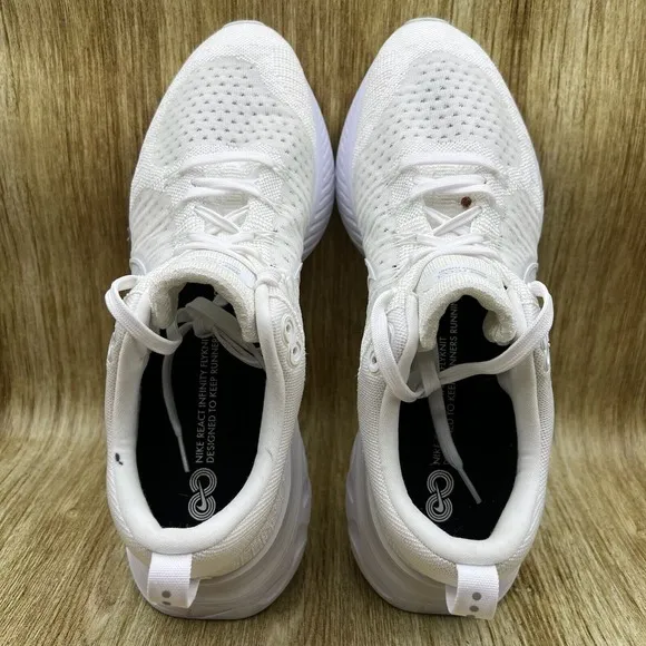 Nike React Infinity Run Flyknit 2 Men's Size 13 Sneakers Shoes White CT2357-103