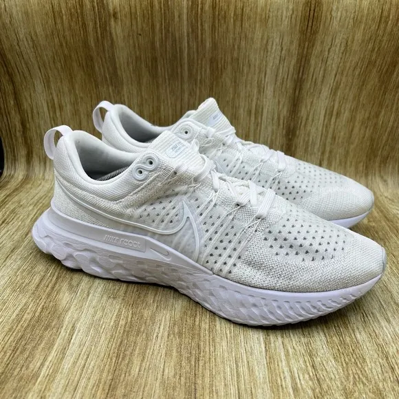 Nike React Infinity Run Flyknit 2 Men's Size 13 Sneakers Shoes White CT2357-103