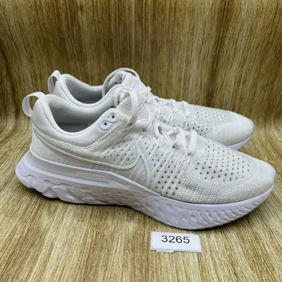 Nike React Infinity Run Flyknit 2 Men's Size 13 Sneakers Shoes White CT2357-103