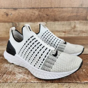 Nike React Phantom Run FlyKnit 2 Men's Sz 8 White Oreo Athletic Running Sneakers