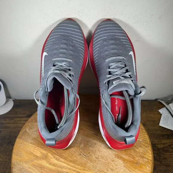 Nike ReactX Infinity Run 4 Men's Size 13 Gray Red Shoes Sneakers FJ1221-019