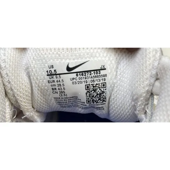 Nike Reax Mens White Blue Sneakers Shoes Size 10.5 SKU 6824