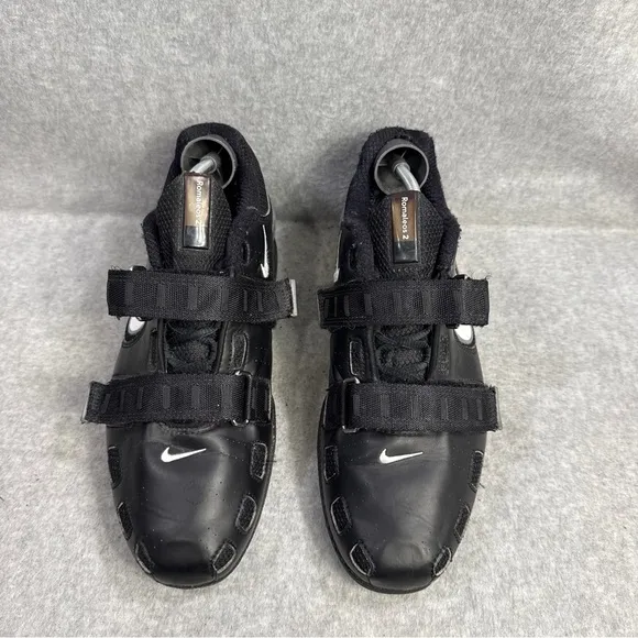 Nike Shoes Mens Size 10 Romaleos 2 Black Weightlifting Gym Sneakers 476927-010