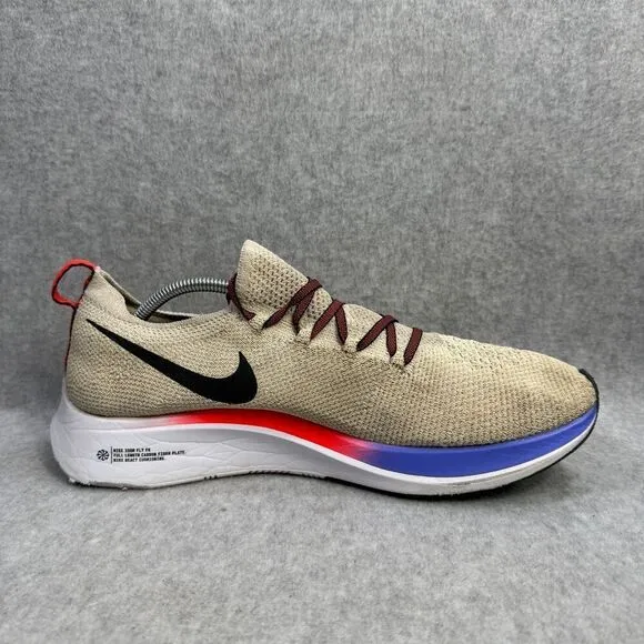 Nike Shoes Mens Size 10 Zoom Flyknit Cream Athletic Running Sneakers AR4561-200
