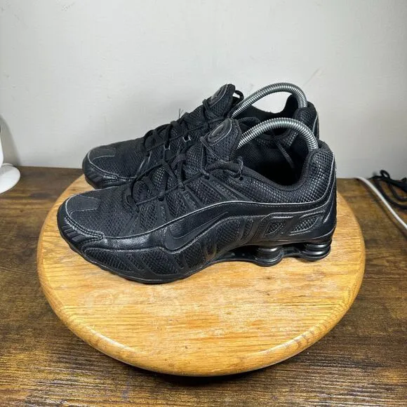 Nike Shox Turbo 3.2 SL Triple Black Sneakers Shoes Mens‎ Size 8.5 455541-020