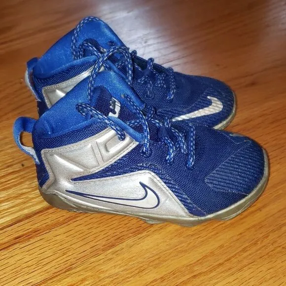 NIKE TODDLER LEBRON XII BLUE SILVER Sneakers