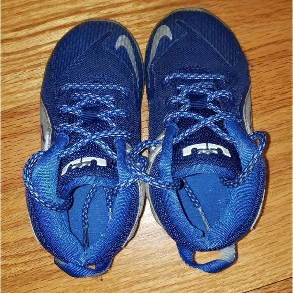 NIKE TODDLER LEBRON XII BLUE SILVER Sneakers