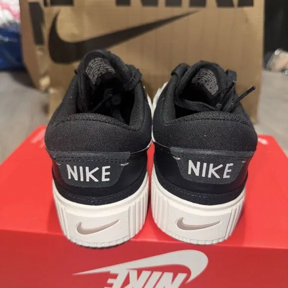 Nike Women Court Legacy Lift Black Violet Platform Sneakers SZ 10.5 DM7590-002