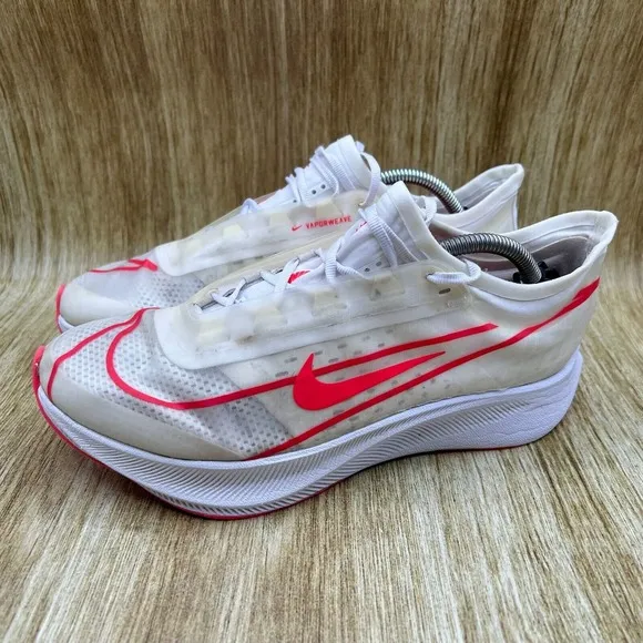 Nike Zoom Fly 3 Women's Size 8 'White Laser Crimson' Shoes Sneakers AT8241-101
