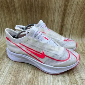 Nike Zoom Fly 3 Women's Size 8 'White Laser Crimson' Shoes Sneakers AT8241-101