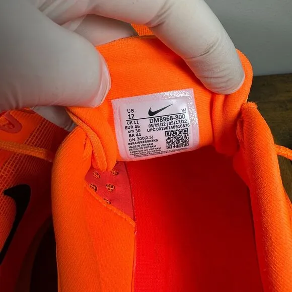 Nike‎ Zoom Fly 5 Total Orange Shoe Sneakers Men's Size 12 DM8968-800