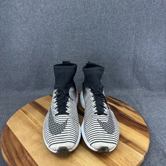 Nike Zoom Mercurial 11 Flyknit FC Sneakers Men 12 Black White 852616-002