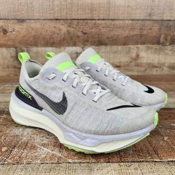 Nike ZoomX Invincible Run FK 3 Women Sz 9 White Purple Running Athletic Sneakers