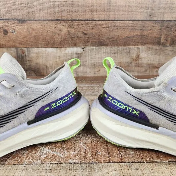 Nike ZoomX Invincible Run FK 3 Women Sz 9 White Purple Running Athletic Sneakers