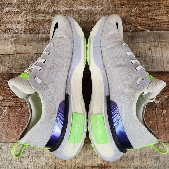 Nike ZoomX Invincible Run FK 3 Women Sz 9 White Purple Running Athletic Sneakers