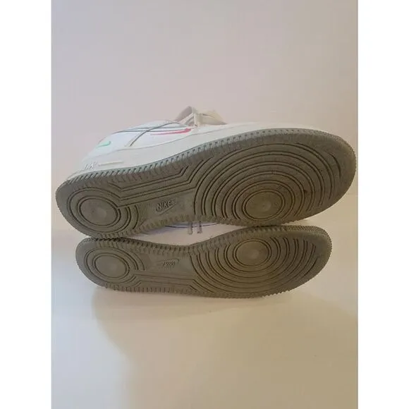 Nike Air Force 1 Low Kid's White Multi Swoosh Sneakers Size 5.5Y