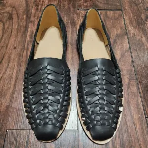 Nisolo Huarache Sandals Mens 11.5 Black 100% Leather Runs Big
