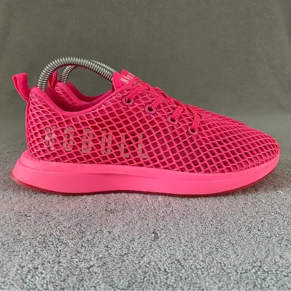 Nobull Shoes Womens 7 Neon Pink Diamond Mesh Runner Athletic Running Sneakers