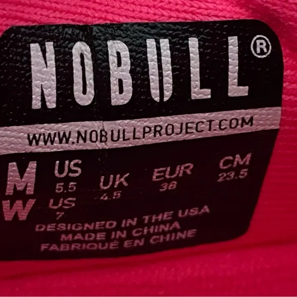Nobull Shoes Womens 7 Neon Pink Diamond Mesh Runner Athletic Running Sneakers
