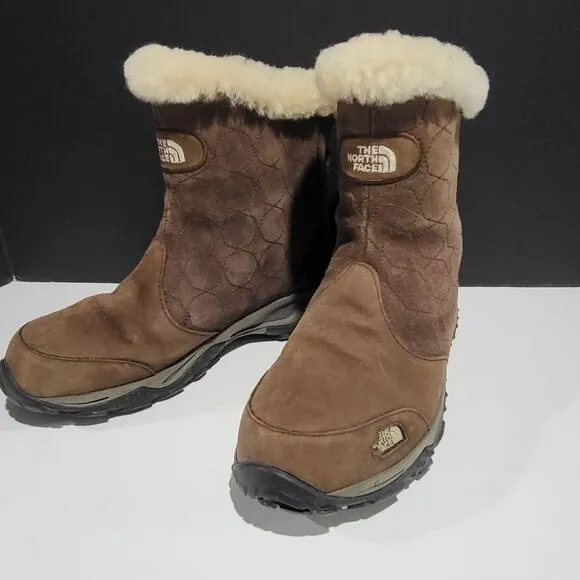 North Face Women's Brown Suede Winter Boots