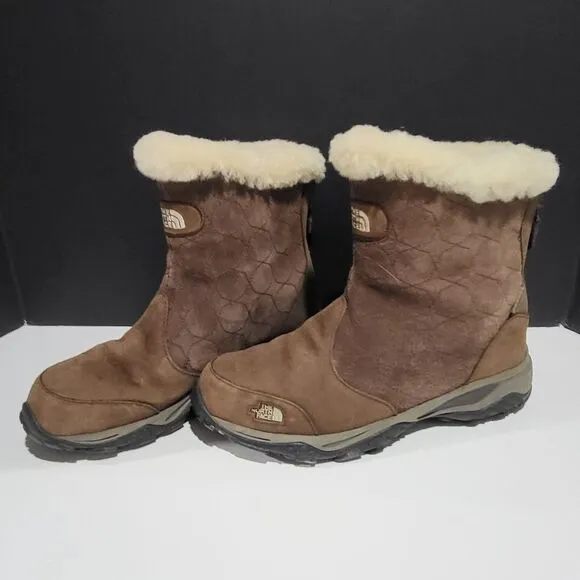 North Face Women's Brown Suede Winter Boots