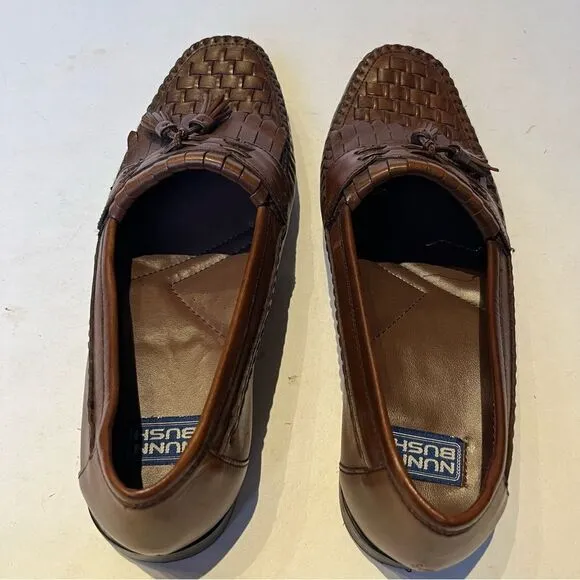 Nunn Bush Men's York Cognac Leather Loafers Brown Size 10 1/2M