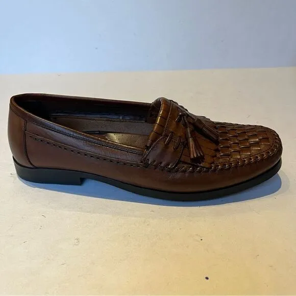 Nunn Bush Men's York Cognac Leather Loafers Brown Size 10 1/2M