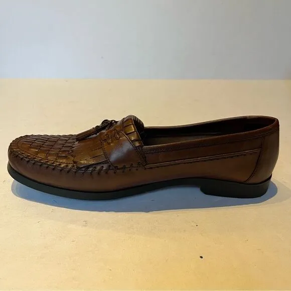 Nunn Bush Men's York Cognac Leather Loafers Brown Size 10 1/2M