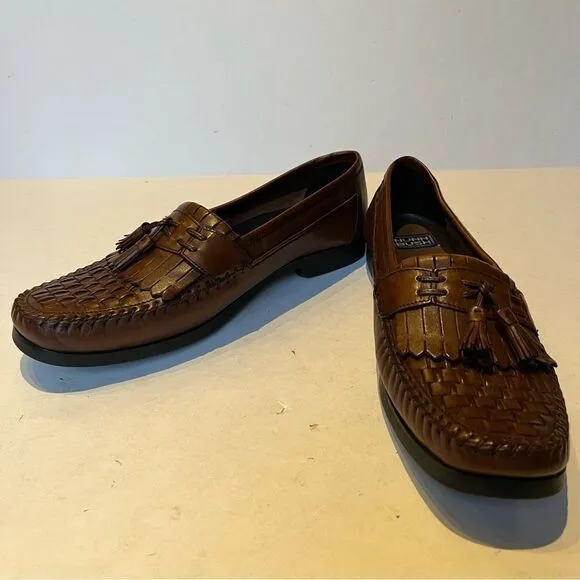 Nunn Bush Men's York Cognac Leather Loafers Brown Size 10 1/2M