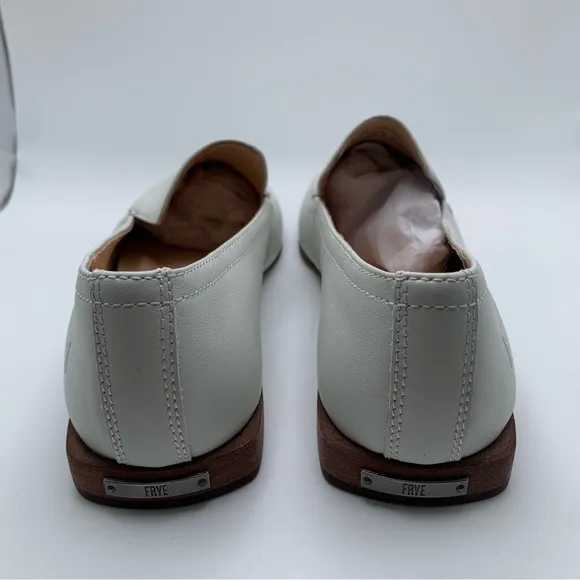 NWB Frye Women's Claire Venetian Leather Loafers white size 6.5M 1708