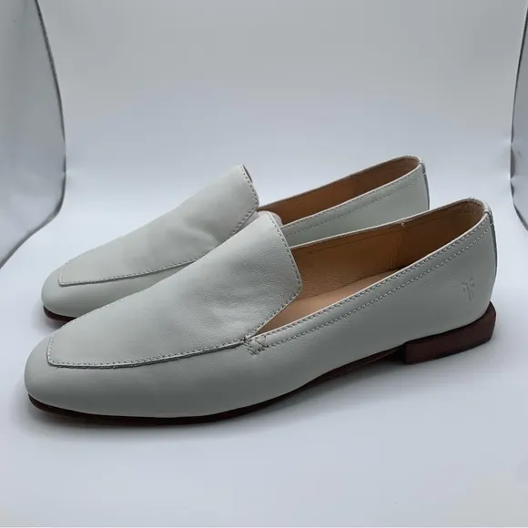 NWB Frye Women's Claire Venetian Leather Loafers white size 6.5M 1708