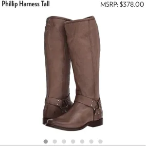 NWOB Frye Phillip Harness Boots Leather size 6