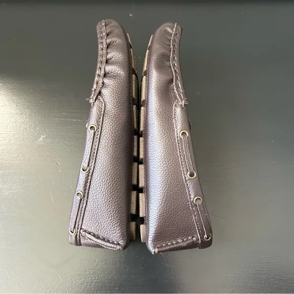 NWOB Janie and Jack Brown Leather Driver Loafers, Size 3 Little Boys