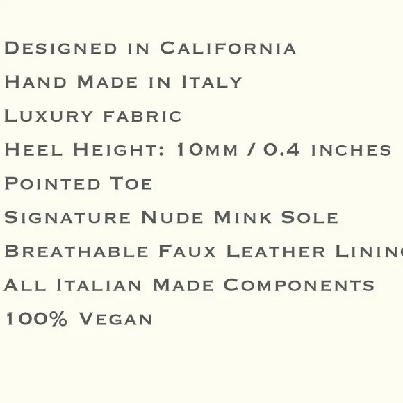 NWOB Mink made in Italy Bunny blue denim flats