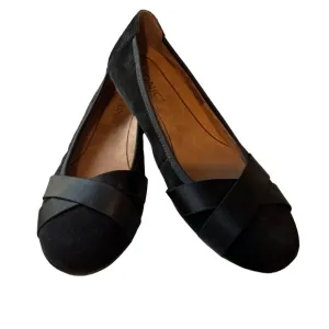 NWOB VIONIC Women's Maria Black Suede Ballet Flats Size 9