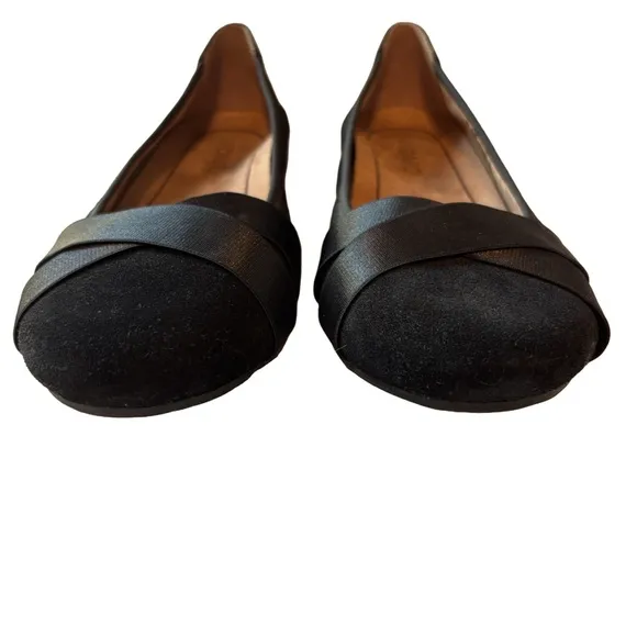 NWOB VIONIC Women's Maria Black Suede Ballet Flats Size 9