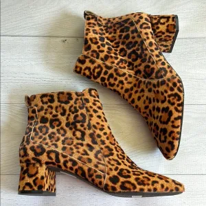 NWOT Jack Rogers Berkley Animal Print Leopard Boots Women’s Size 9