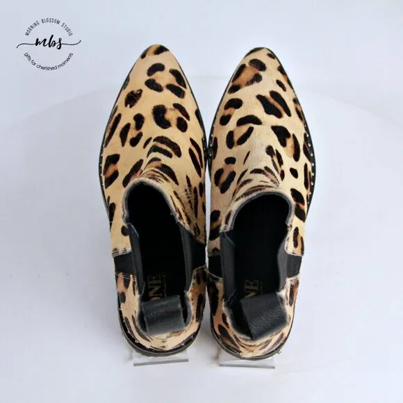 NWOT One Teaspoon Leopard Leather Chelsea Boots