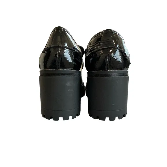 NWOT‎ Seychelles Platform Penny Black Patent Leather Loafers Mary Janes Size 9.5