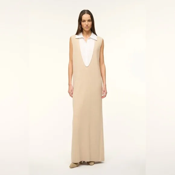 NWT $475 STAUD Leslie Knit Dress Size Large