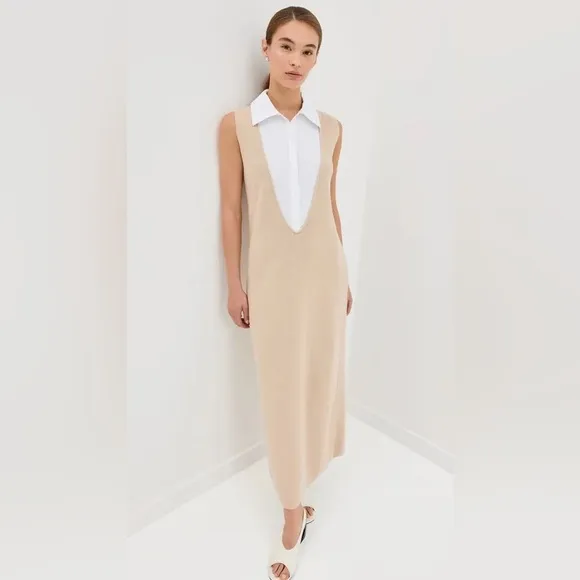 NWT $475 STAUD Leslie Knit Dress Size Large